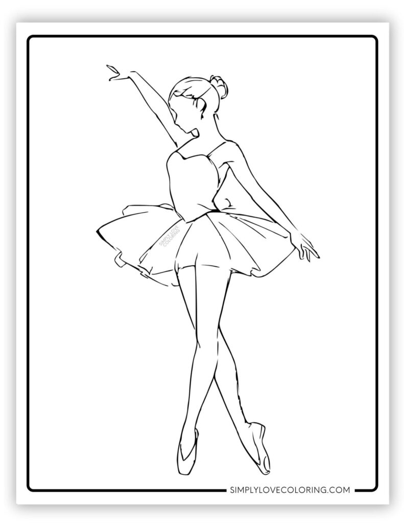 Ballerina Coloring Pages Free PDF Printables Simply Love Coloring
