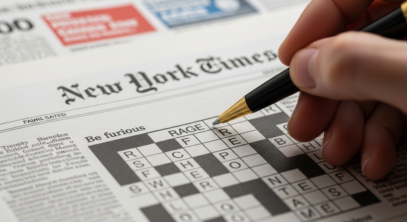 Be Furious NYT Crossword Meaning Clues And Smart Solving Tips Flute Journal