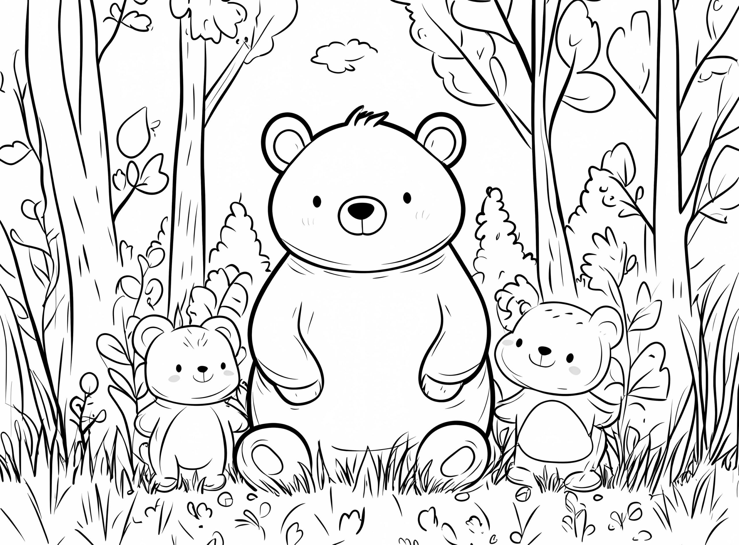 Bear Coloring Book Pages Family Themed Set Of 10 Pngs digital Download Etsy Israel Bear Coloring Book Pages Family Themed Set Of 10 Pngs digital Download Etsy Israel