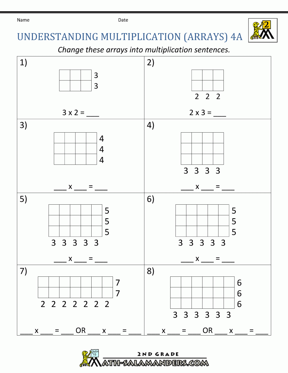 Beginning Multiplication Worksheets Beginning Multiplication Worksheets