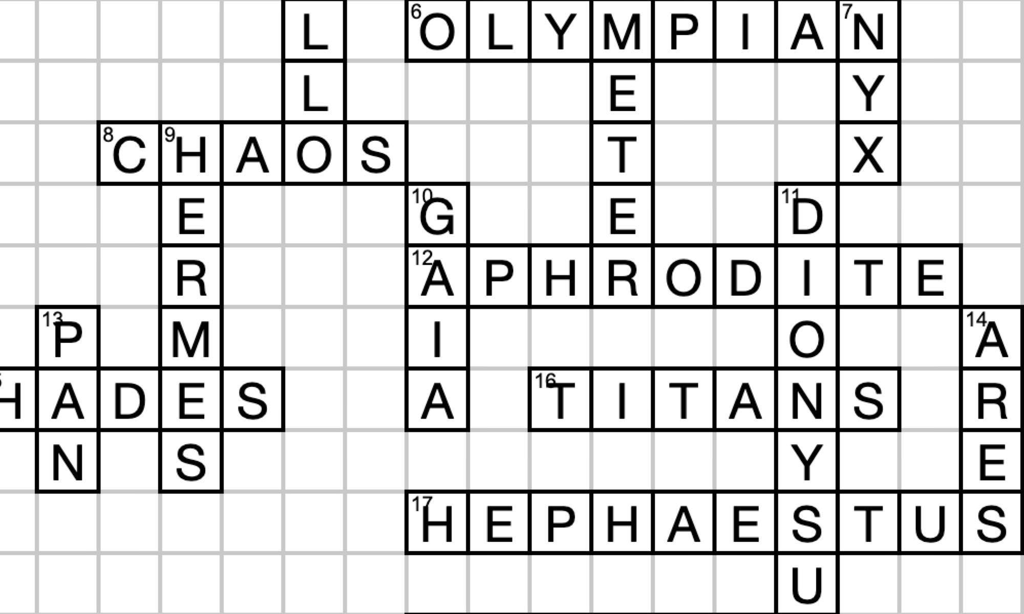 Beyond Crosswords Greek Gods Beyond Crosswords Greek Gods
