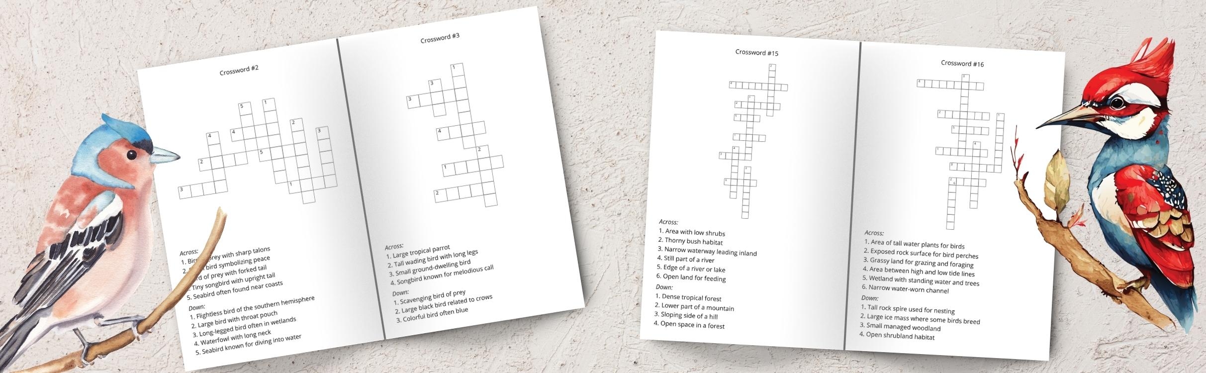 Bird Crossword Puzzle Book 50 Easy Puzzles For Birdwatchers PDF Download Etsy Bird Crossword Puzzle Book 50 Easy Puzzles For Birdwatchers PDF Download Etsy