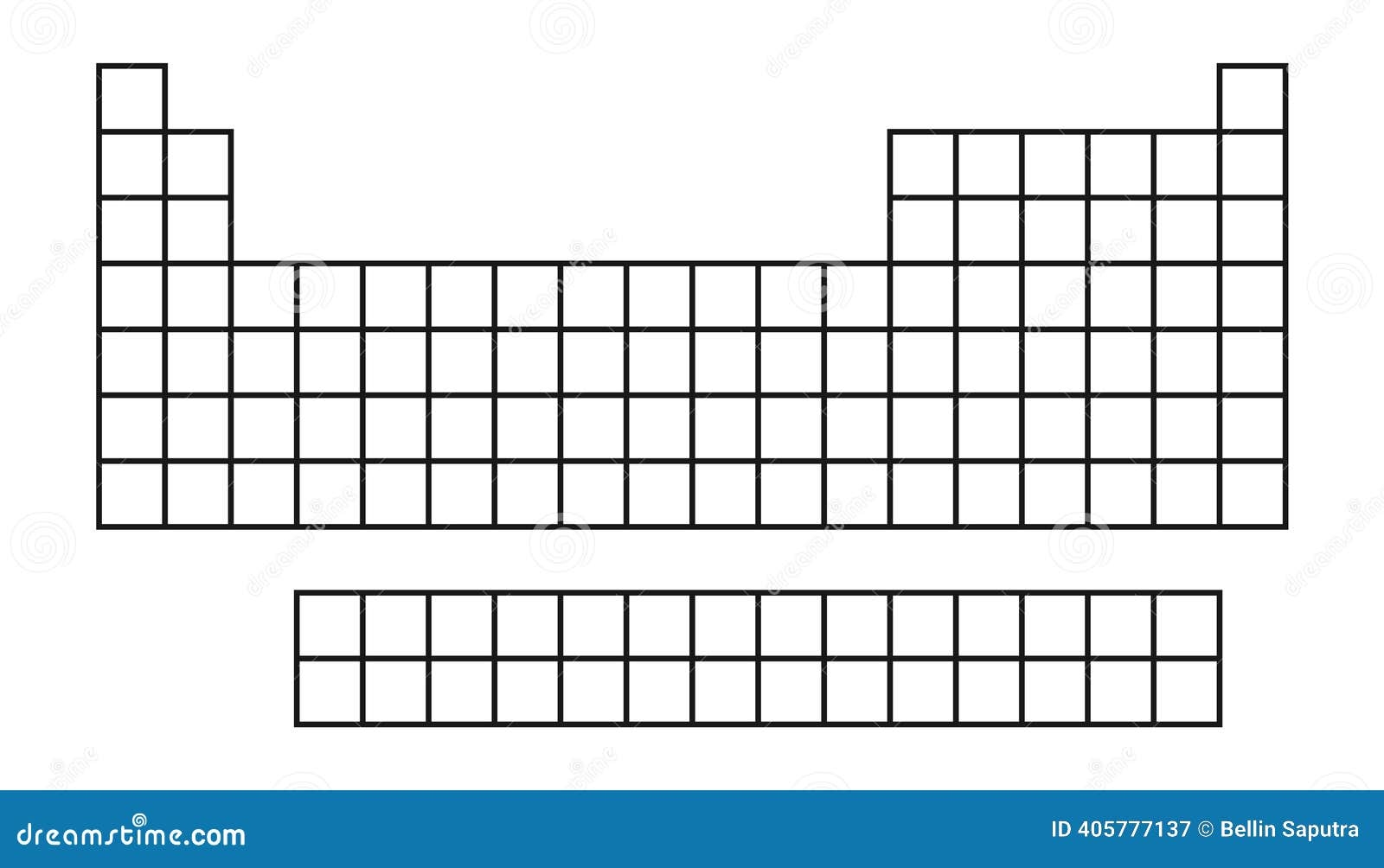 Blank Periodic Table Of Elements For Chemistry Scientific Resource For Teachers And Students Stock Vector Illustration Of Technology Undefined 405777137