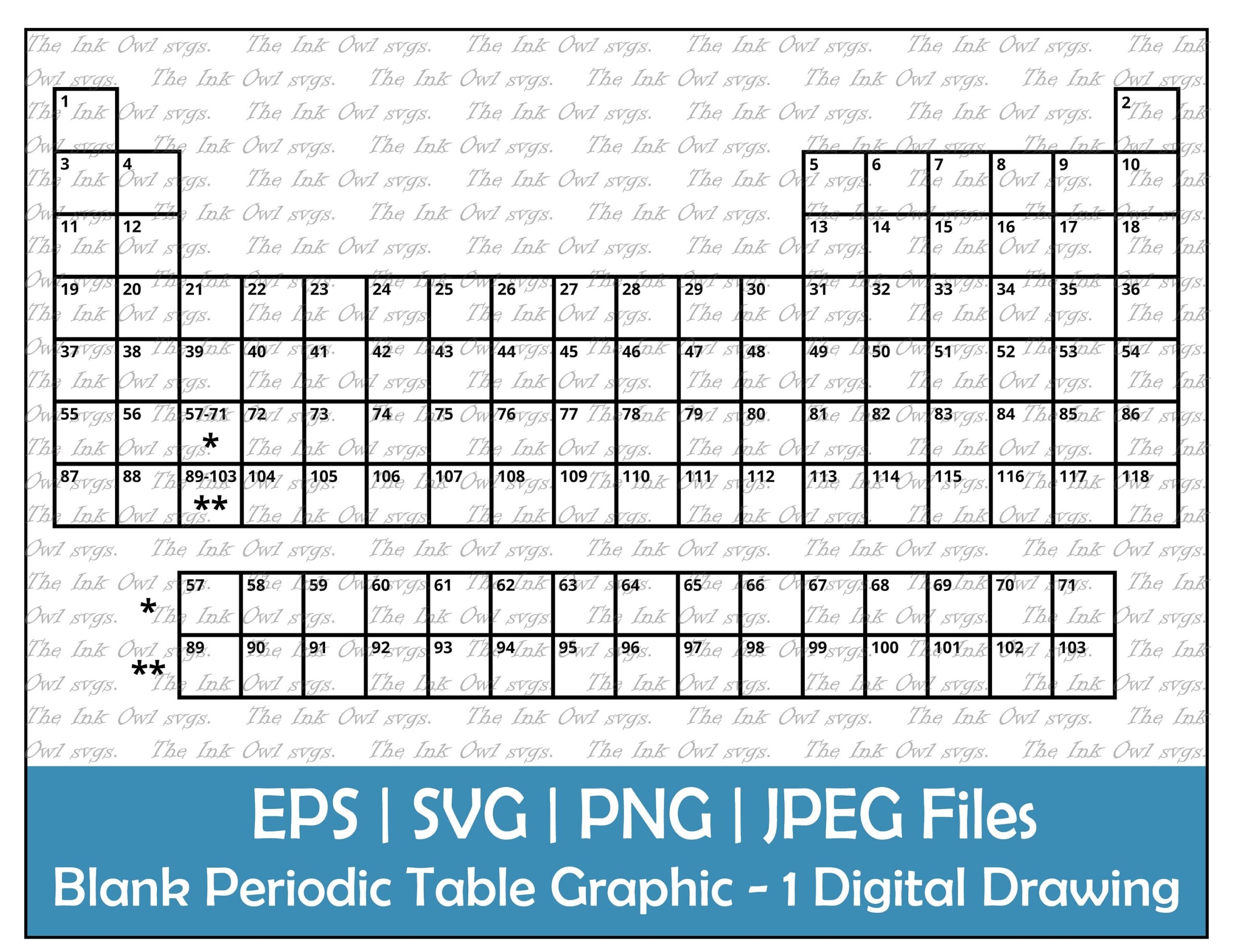 printable empty periodic table