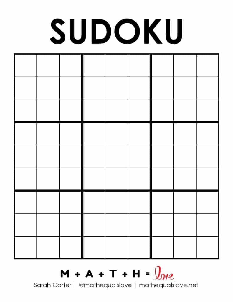 Blank Printable 9x9 Sudoku Grids Free PDF Download Blank Printable 9x9 Sudoku Grids Free PDF Download