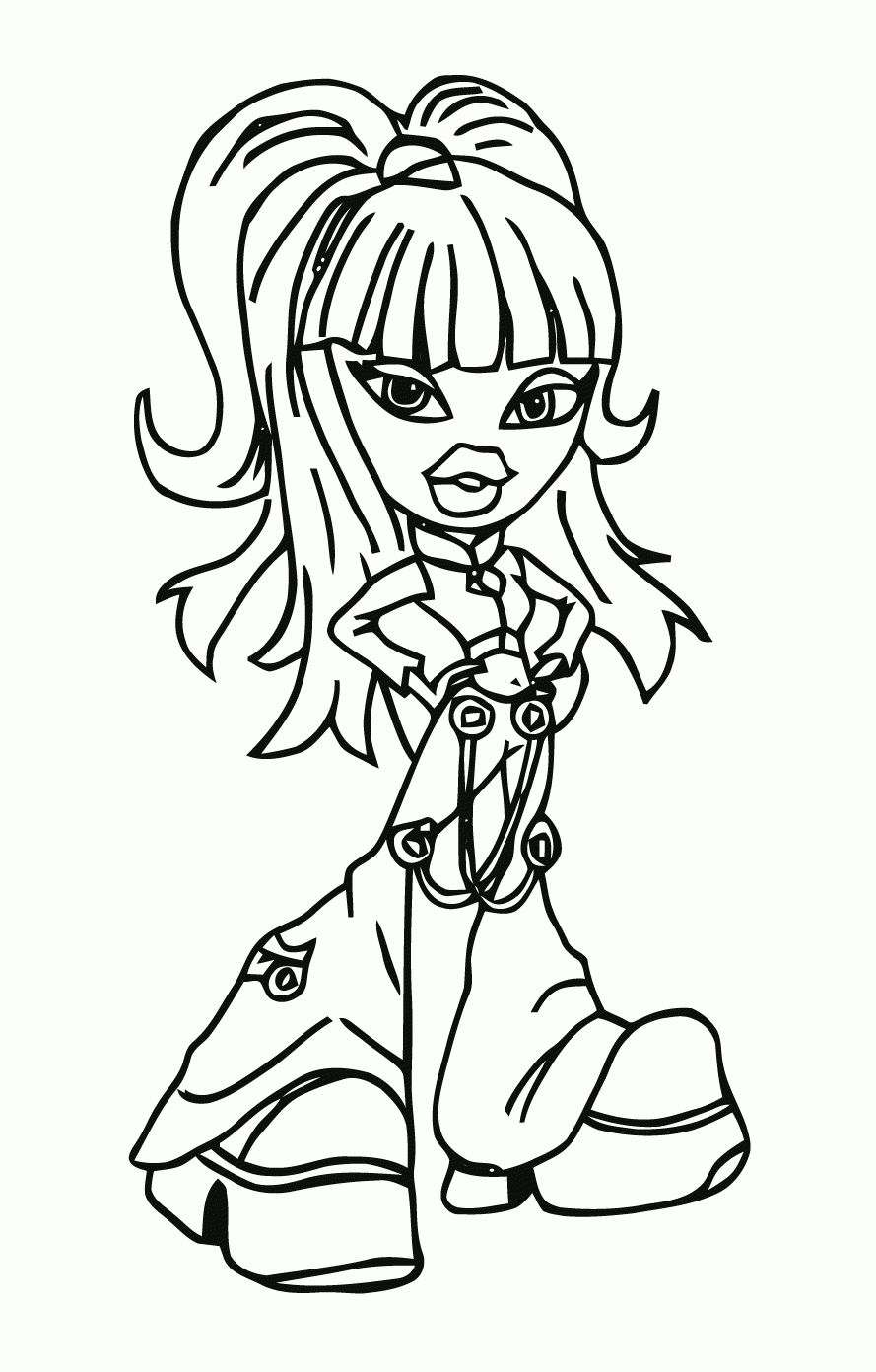 bratz doll coloring pages
