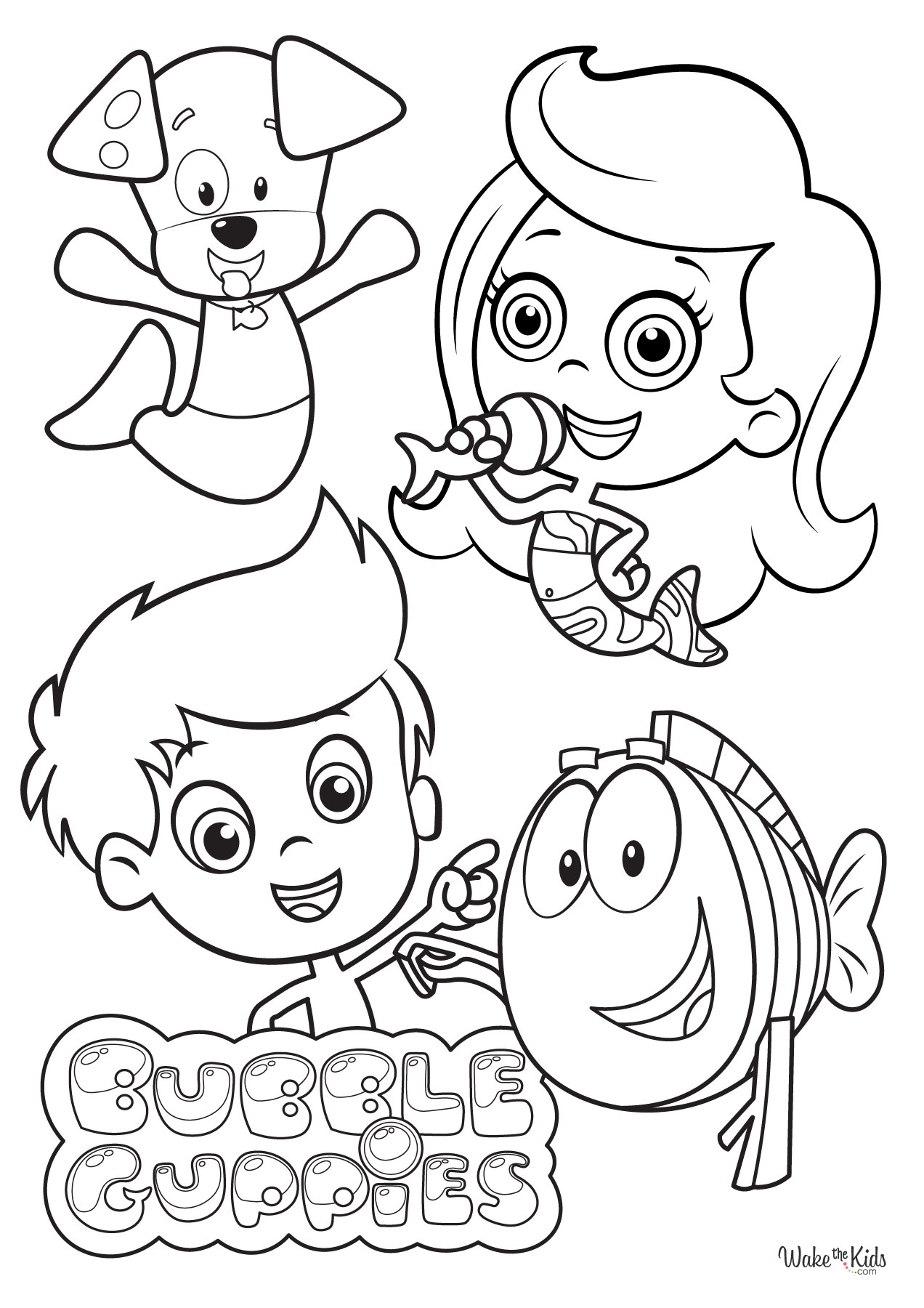 Bubble Guppies Coloring Pages Free Printable PDFs WakeTheKids