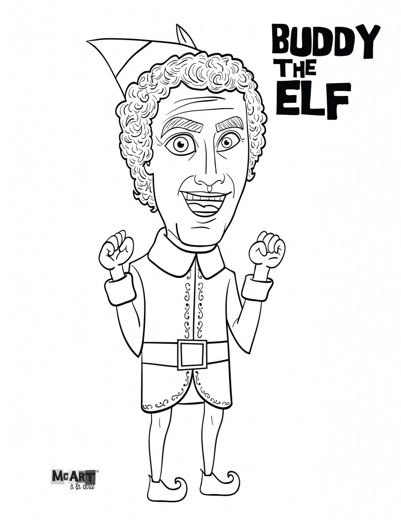 Buddy The Elf Jovie Coloring Pages McIllustrator Buddy The Elf Jovie Coloring Pages McIllustrator