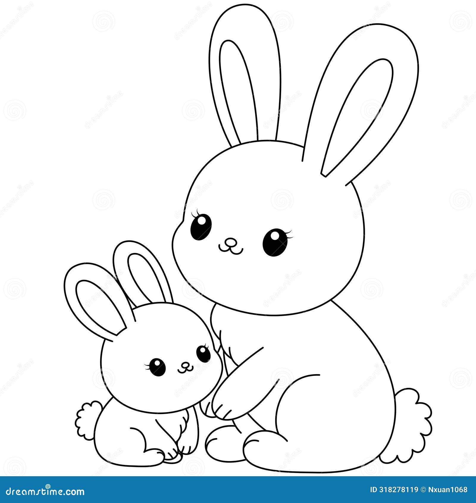 cute bunny colouring pages