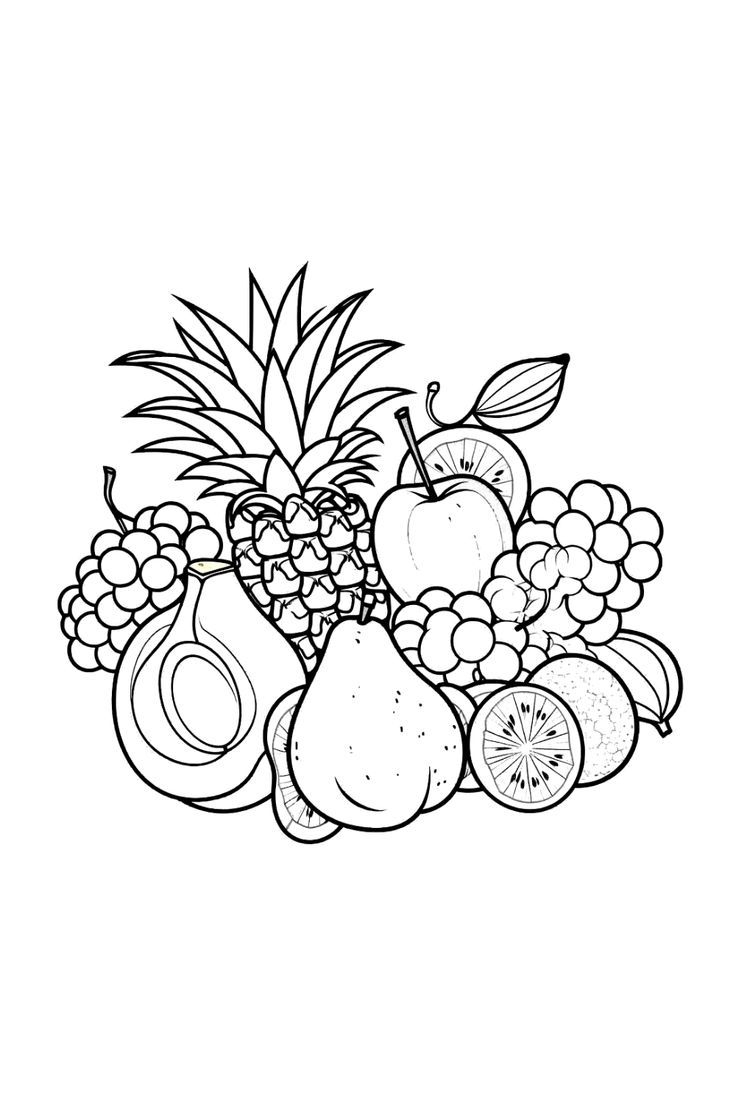 colouring pages for fruits colouring pages for fruits