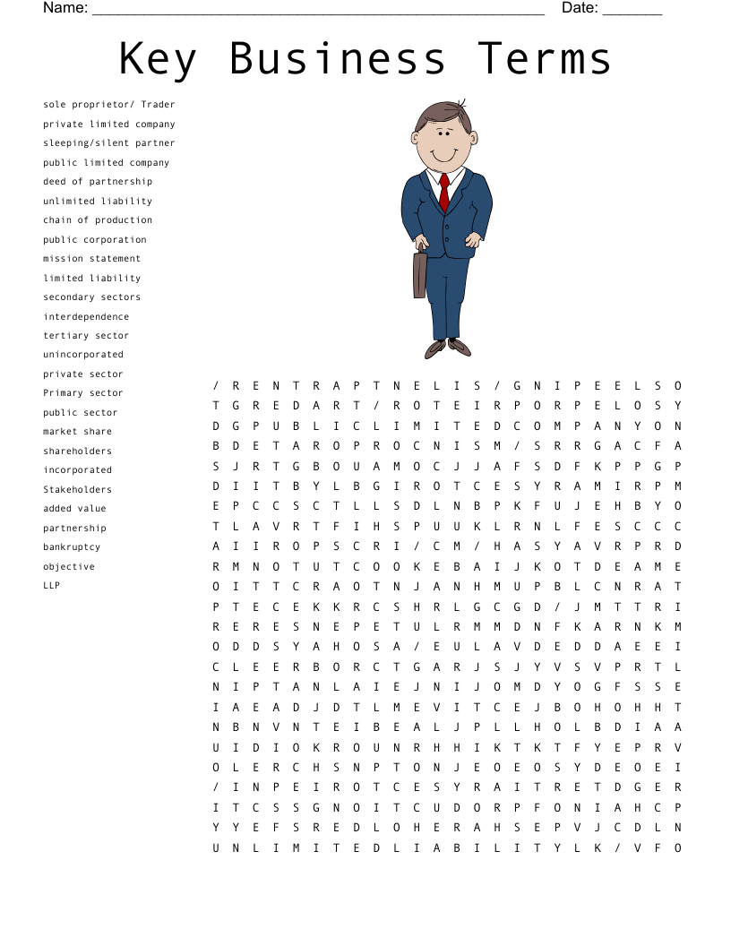 Business Crossword WordMint