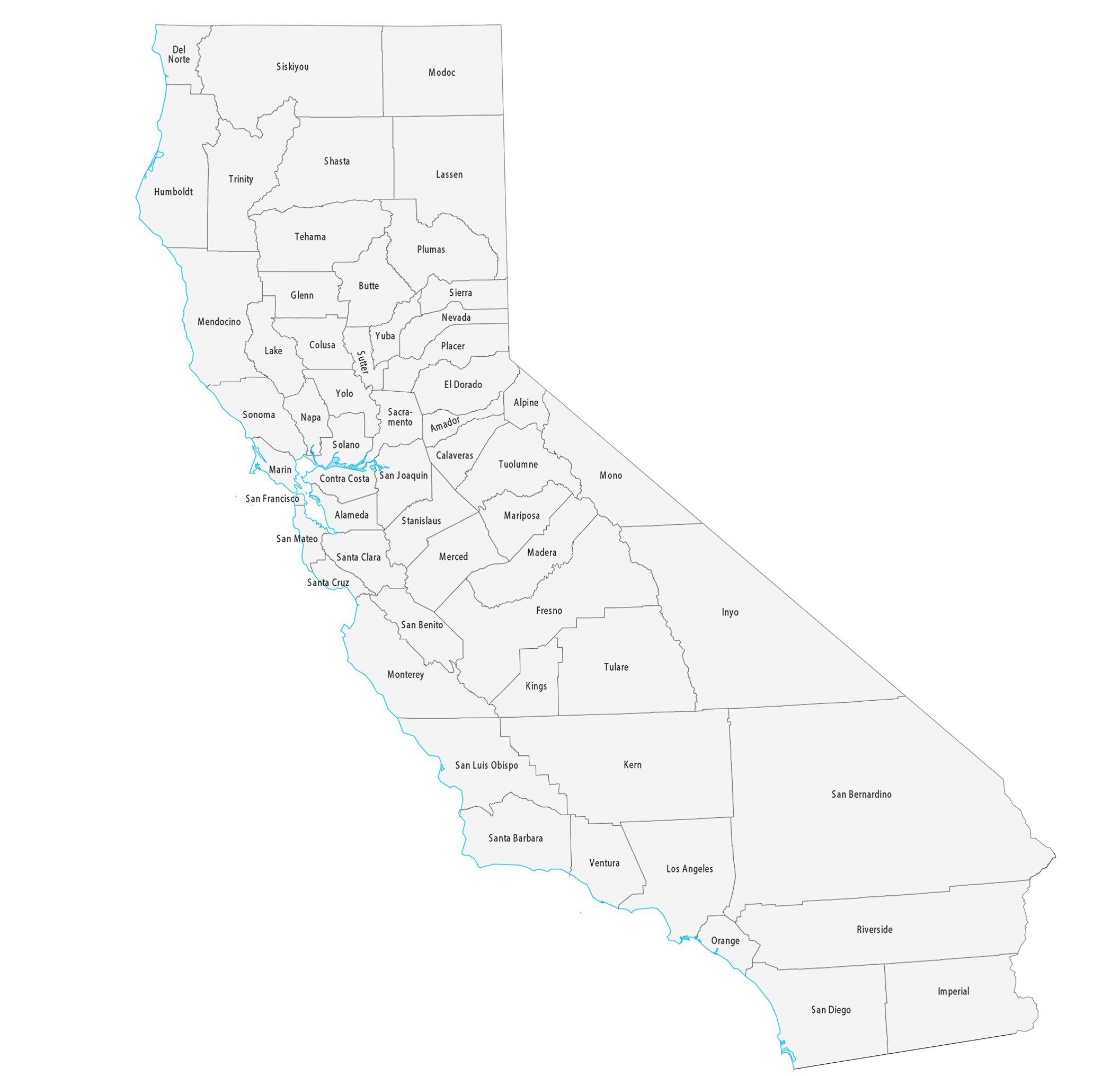 California County Map GIS Geography