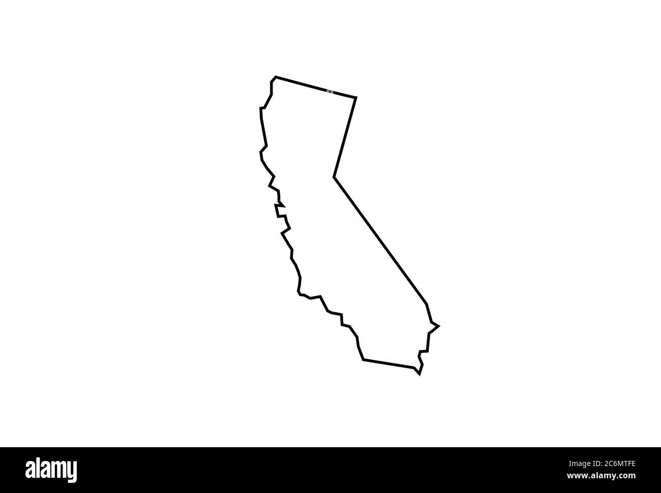 California Map Outline U S Stte Vector Illustration Stock Vector Image Art Alamy