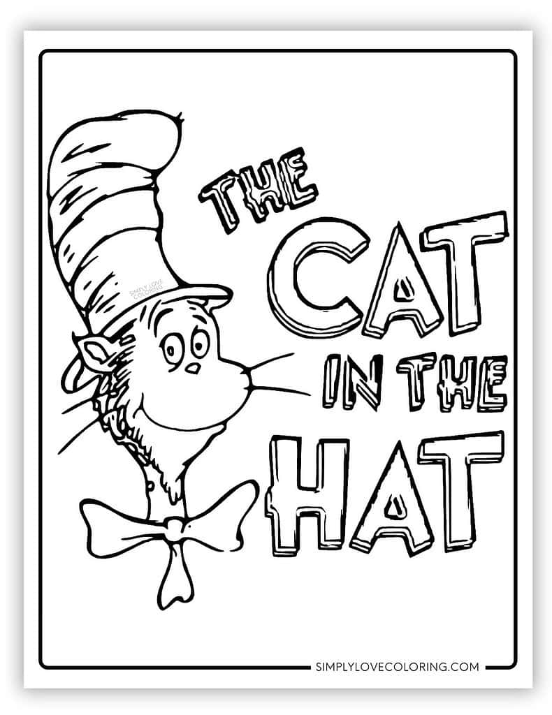 cat in the hat coloring sheets