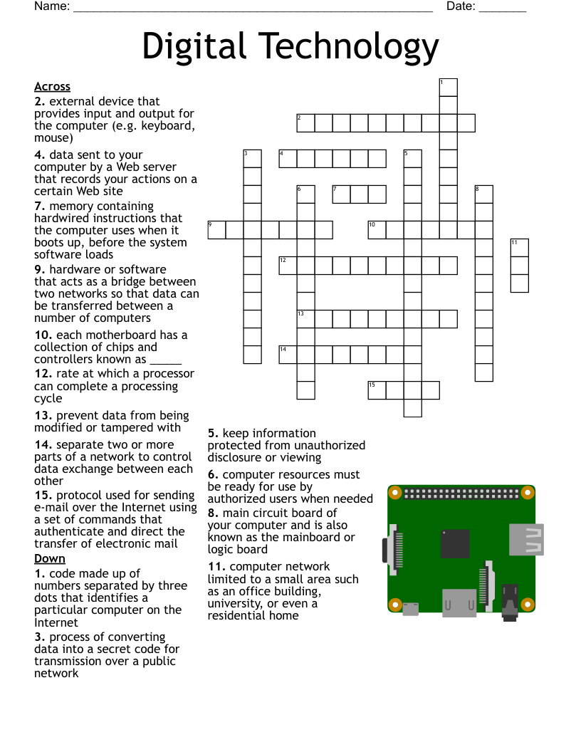 Chapter 1 Introduction To Computers Crossword WordMint Chapter 1 Introduction To Computers Crossword WordMint