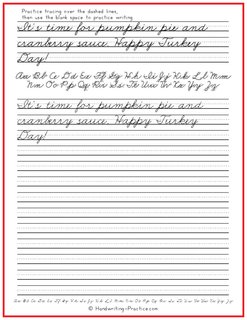 cursive handwriting worksheets adults