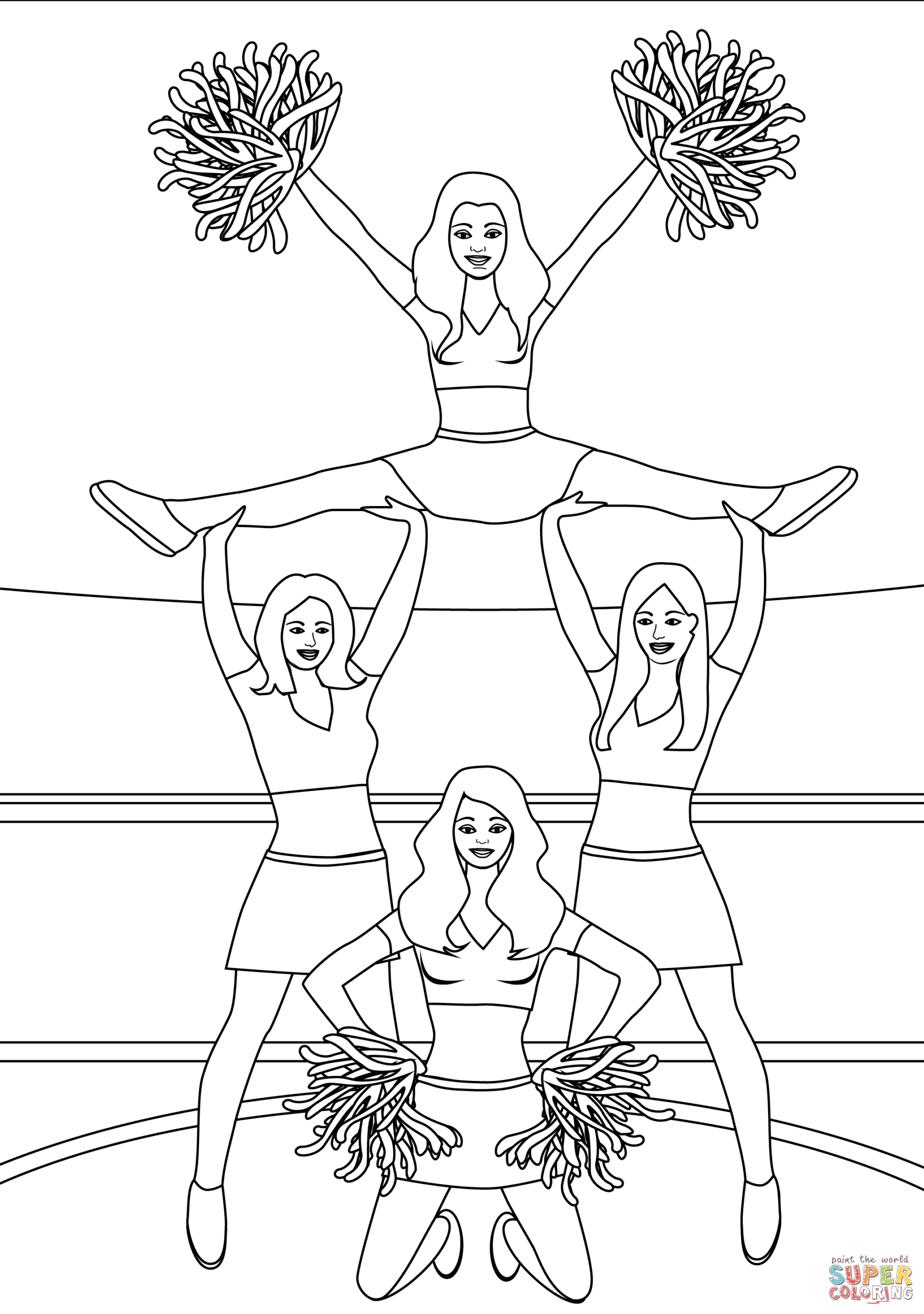 Cheerleader Coloring Page Free Printable Cheerleader Coloring Page Free Printable