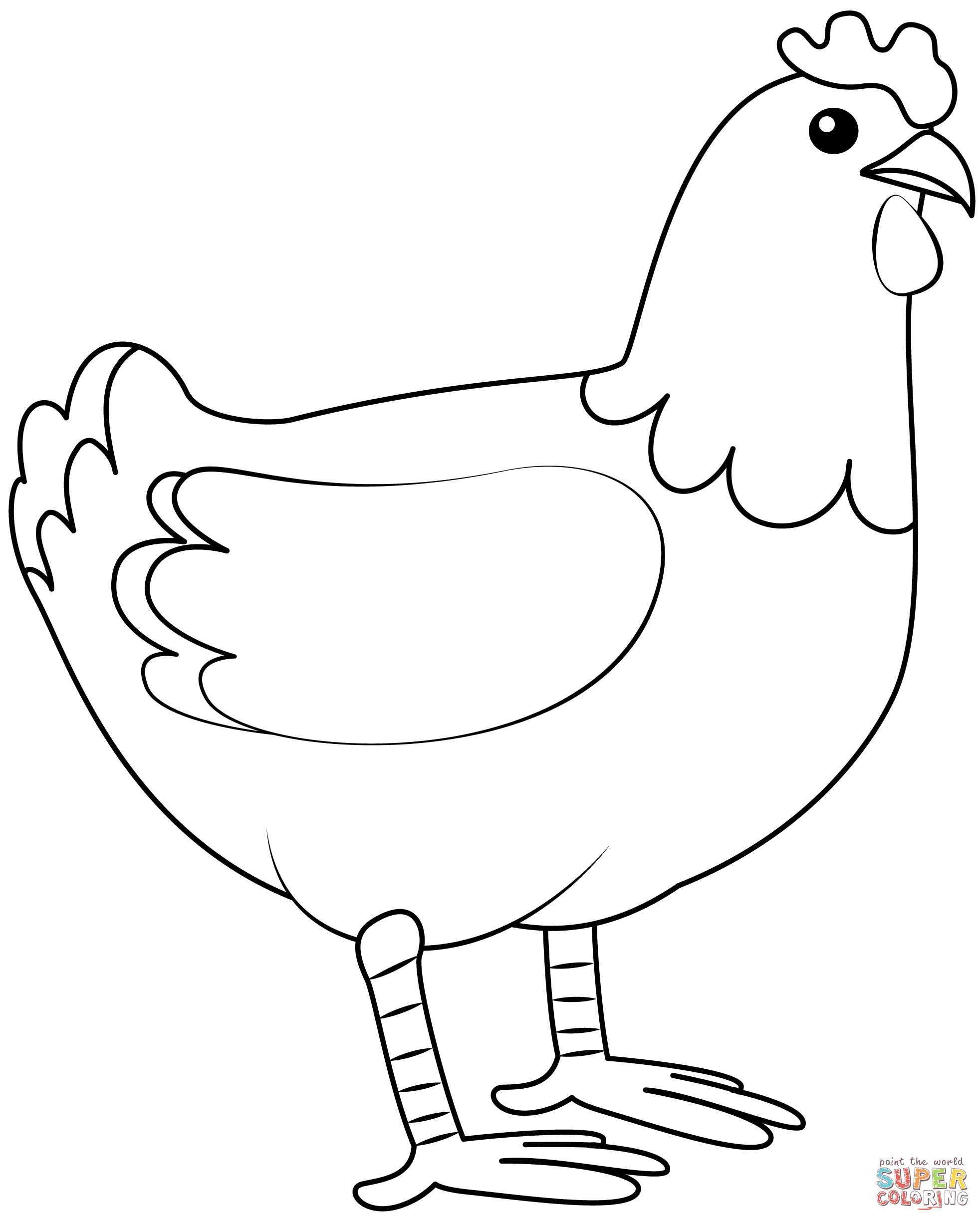 colouring pages of hen