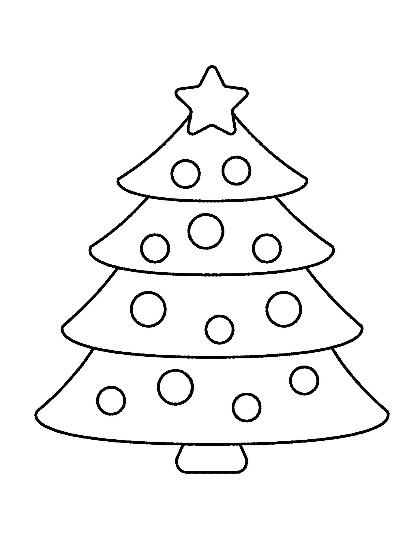Christmas Tree Coloring Page Etsy Denmark