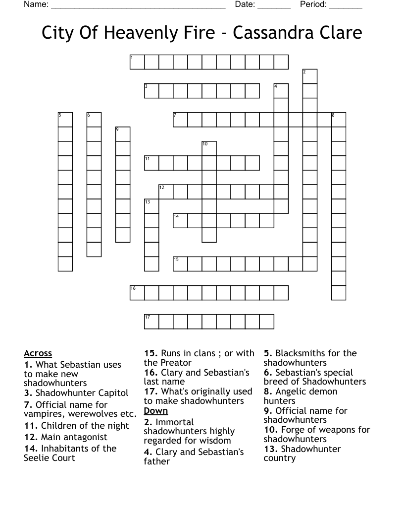 heavenly crossword puzzle clue
