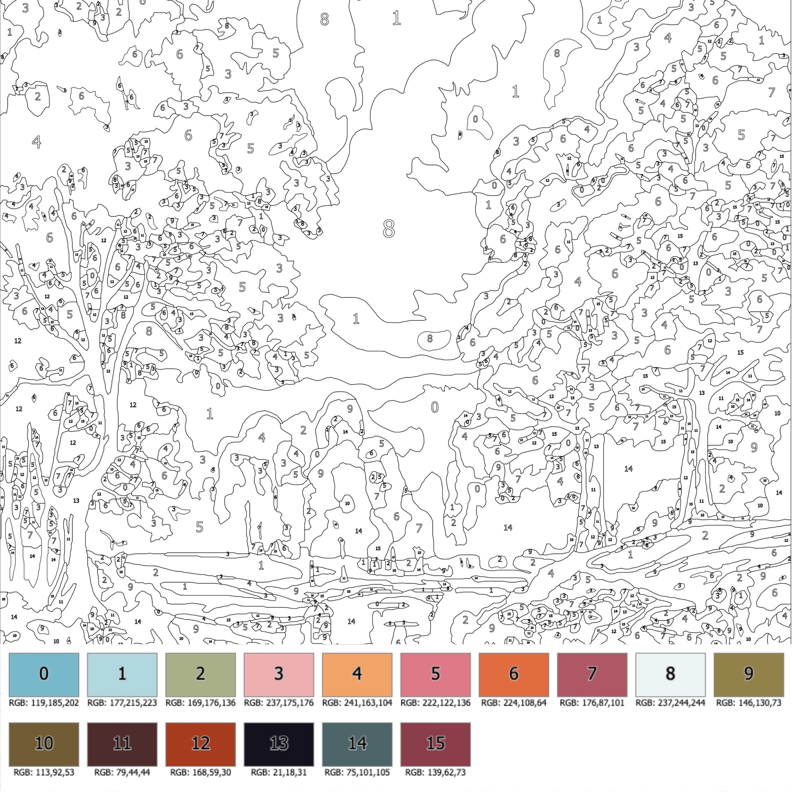 Color By Number For Adult Paint By Number Printable Beauty Landscape Coloring Pages sheets Digital Download advanced Detailed Book 441 Etsy Israel Color By Number For Adult Paint By Number Printable Beauty Landscape Coloring Pages sheets Digital Download advanced Detailed Book 441 Etsy Israel