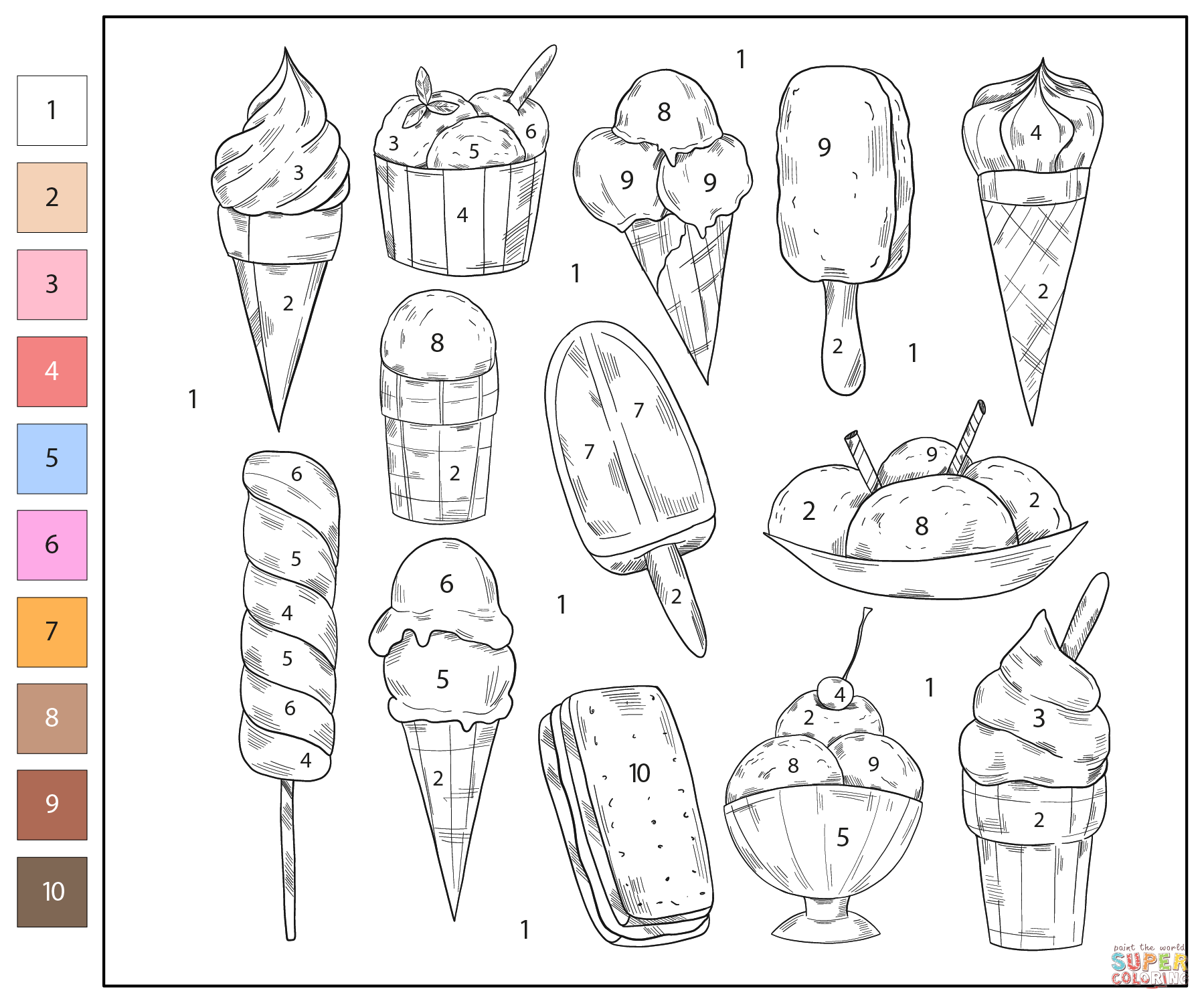printable coloring pages ice cream