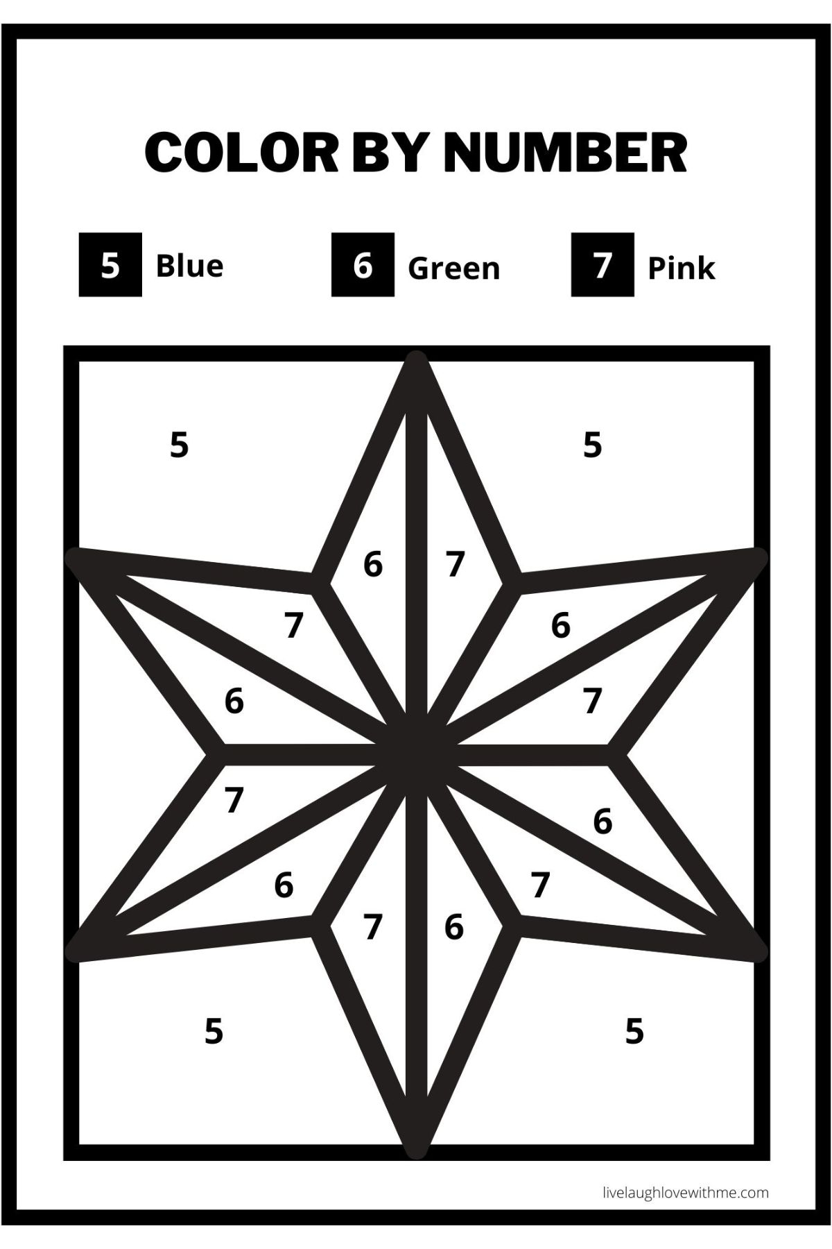 Color By Number Kids Coloring Pages Free Printable