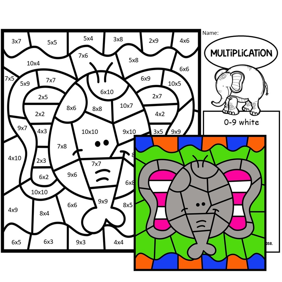 color by multiplication worksheets