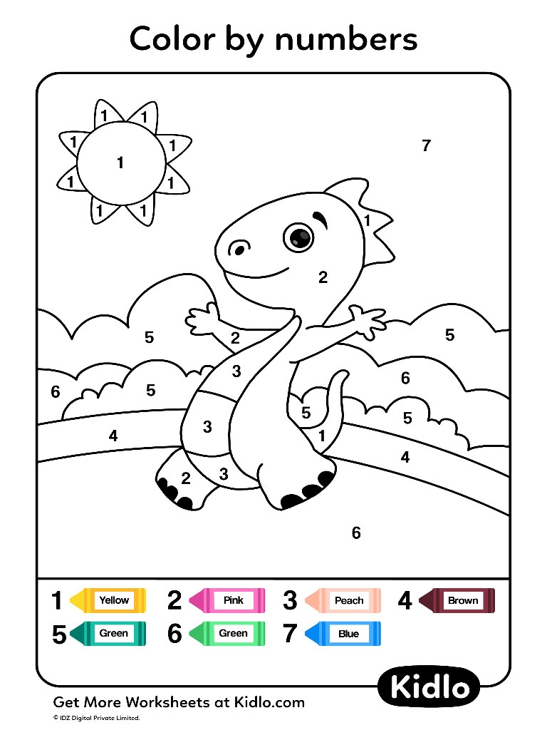 Color By Numbers Animals Worksheet 19 Kidlo