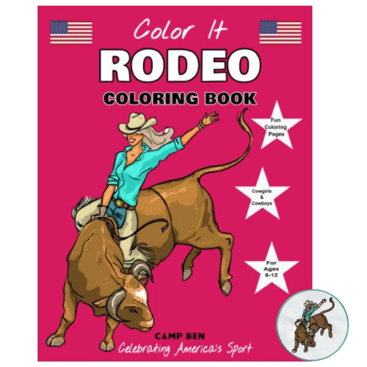 COLOR IT RODEO Coloring Book W Vest Patch Western Cowgirls Cowboys Bulls EBay COLOR IT RODEO Coloring Book W Vest Patch Western Cowgirls Cowboys Bulls EBay
