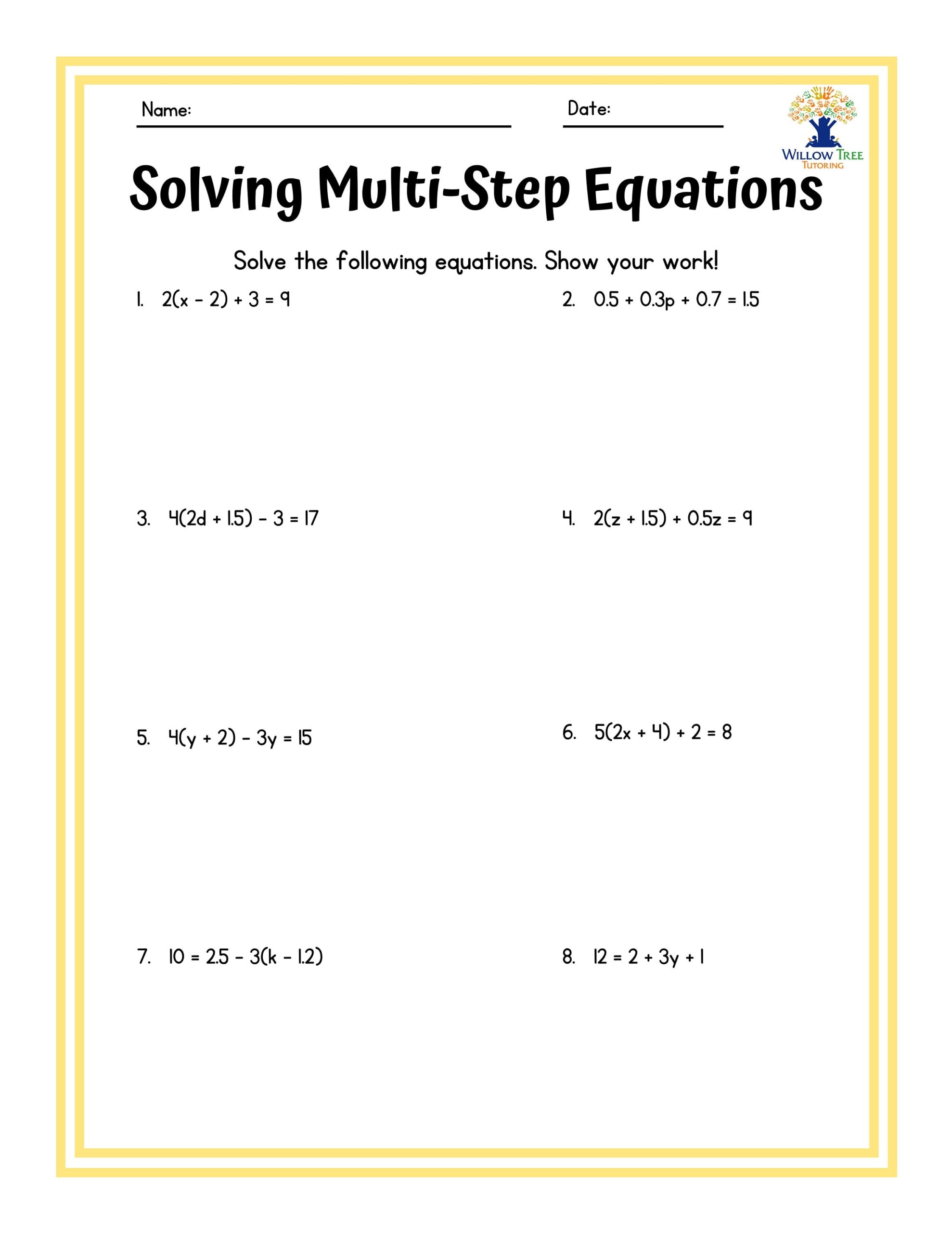 Colorful Solving Multi step Equations Tiered Worksheets Etsy Colorful Solving Multi step Equations Tiered Worksheets Etsy