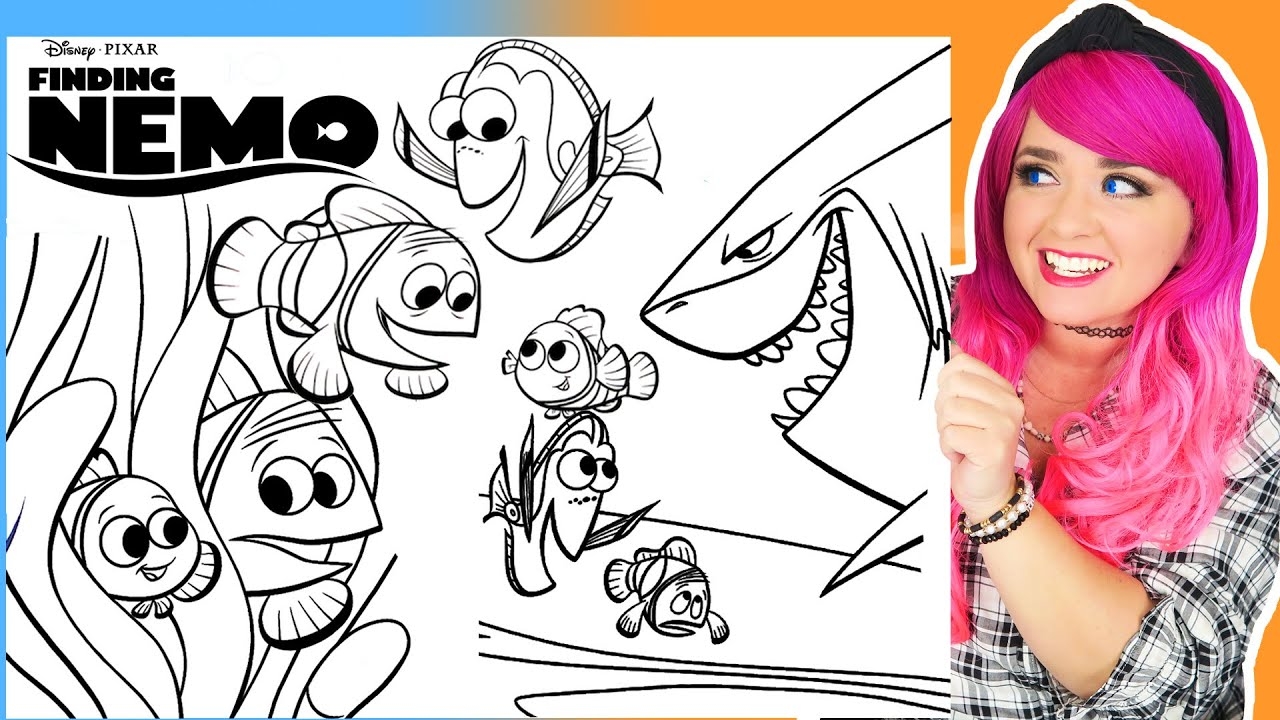 finding nemo color pages finding nemo color pages
