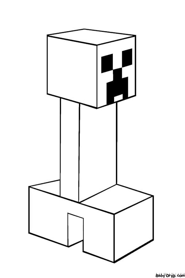 minecraft creeper coloring page