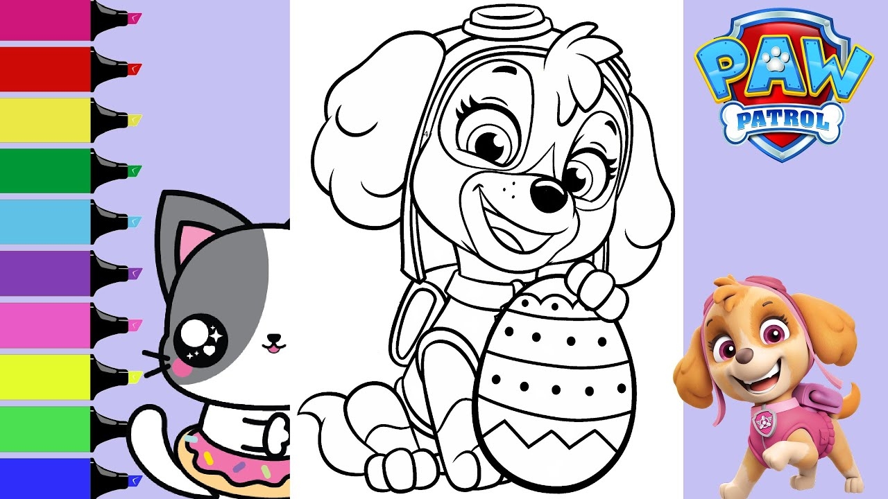 paw patrol skye coloring pages