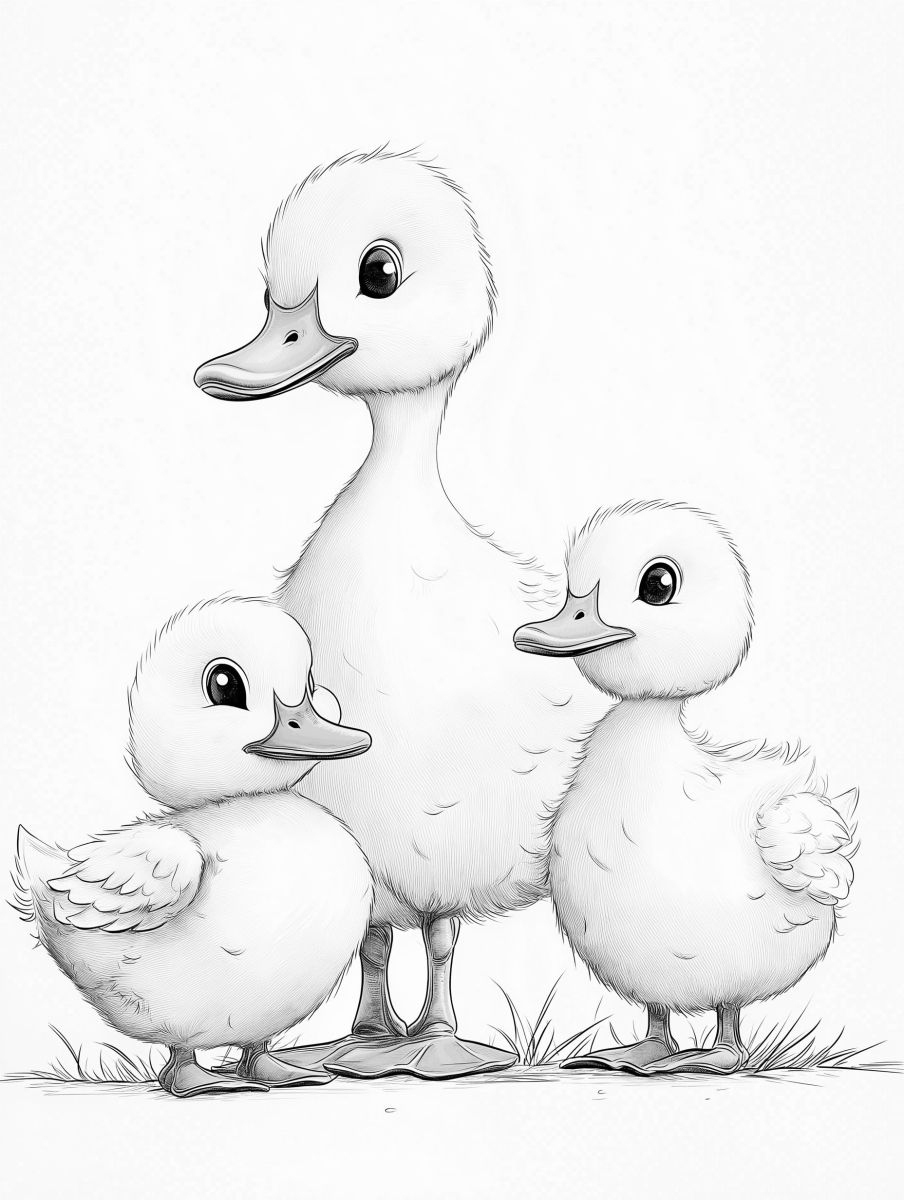 duck and duckling coloring pages duck and duckling coloring pages