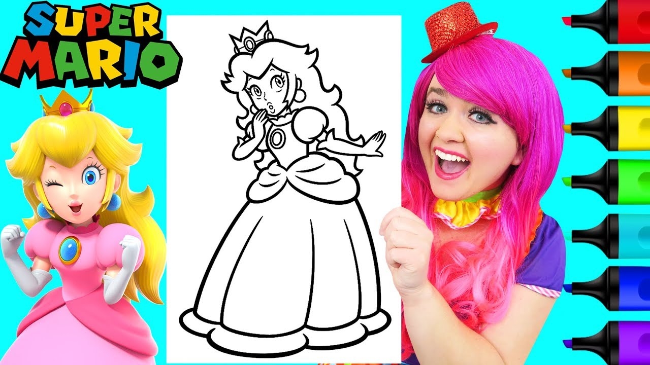 princess peach color pages princess peach color pages