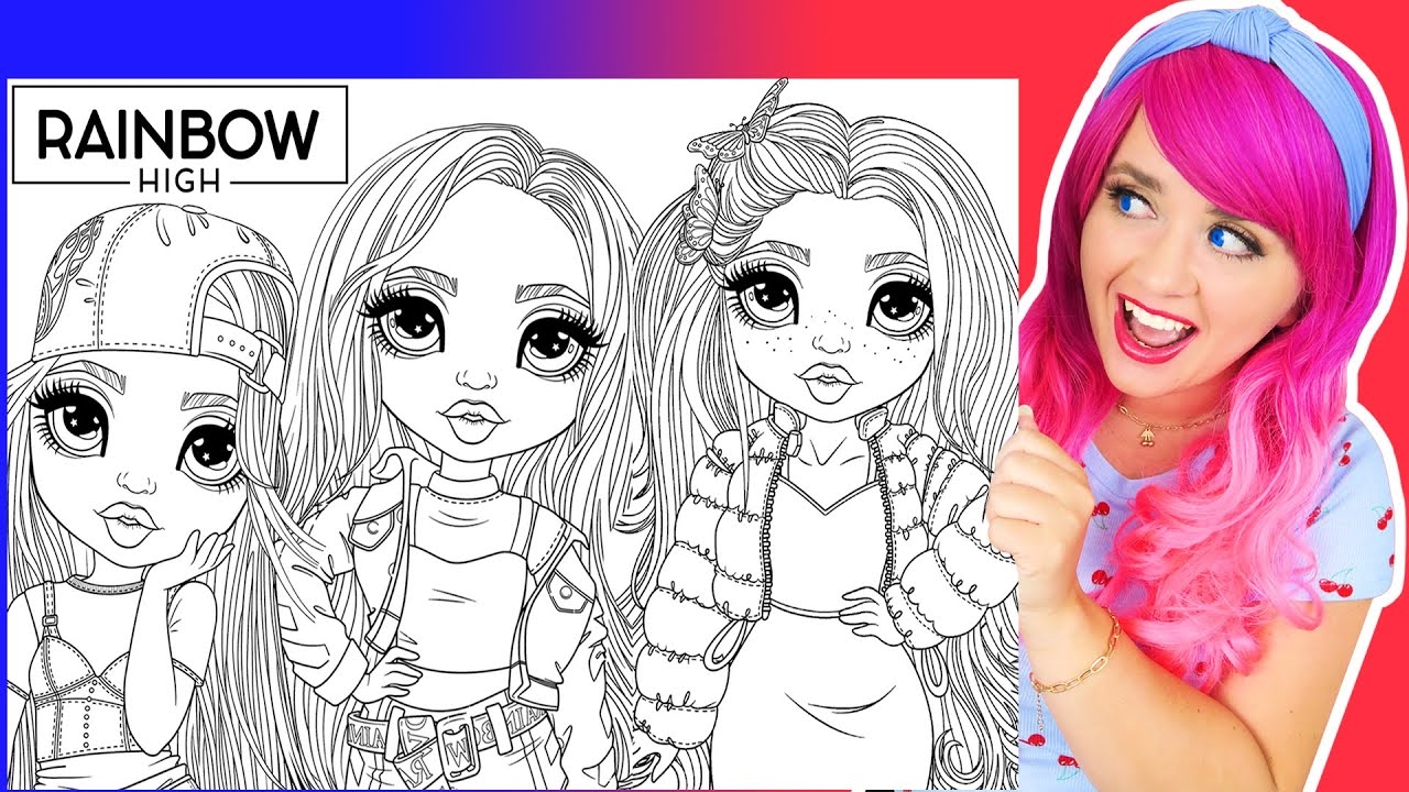 rainbow high coloring pages