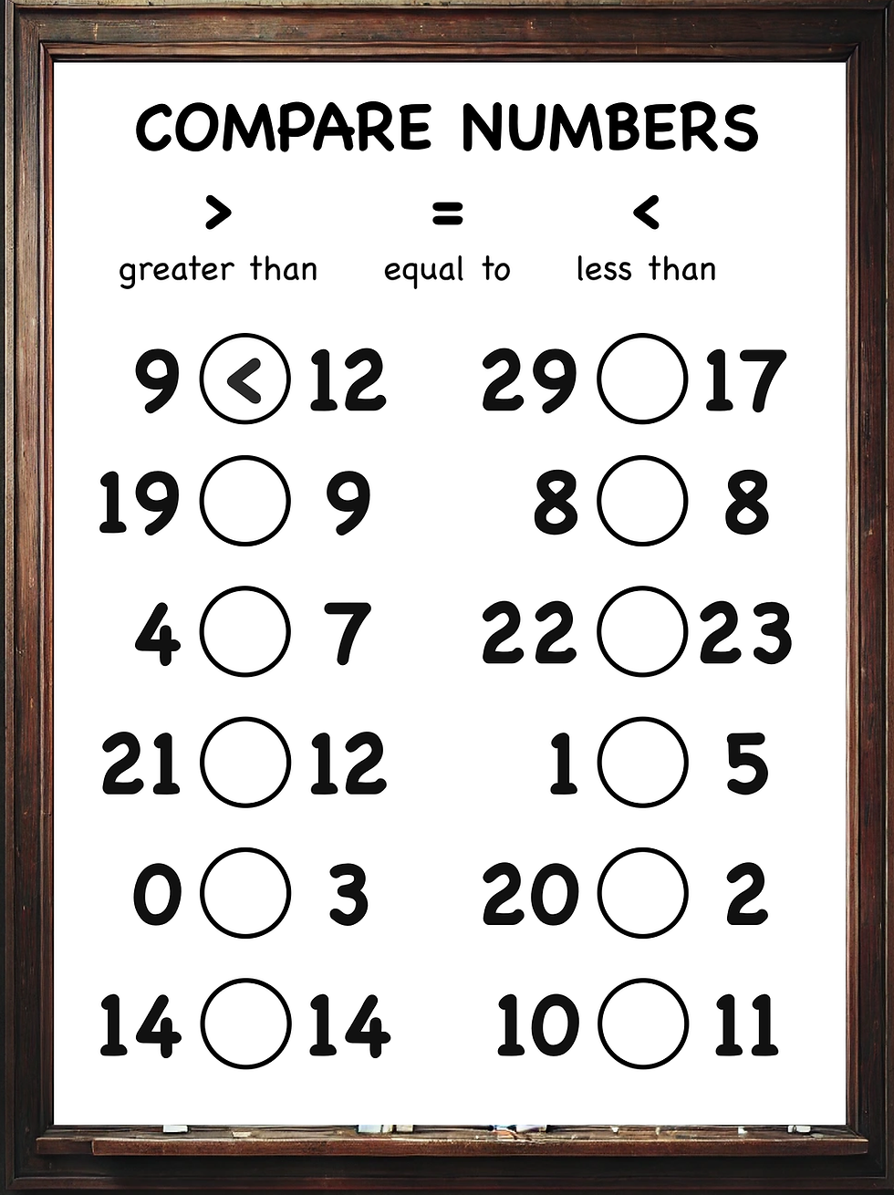 free math comparing numbers worksheet free math comparing numbers worksheet