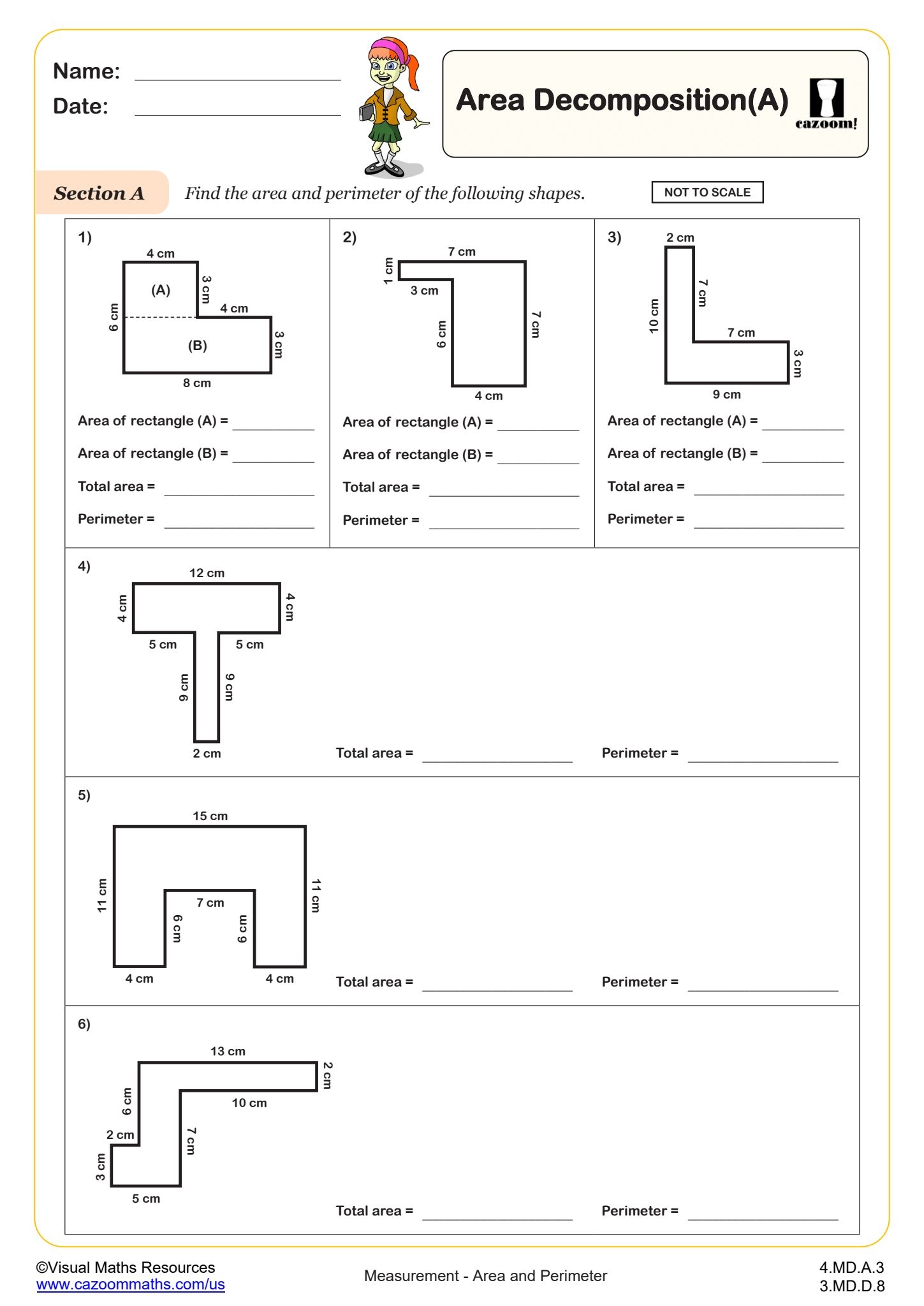 Compound Shapes A 4th Grade PDF Measurement Worksheets Compound Shapes A 4th Grade PDF Measurement Worksheets
