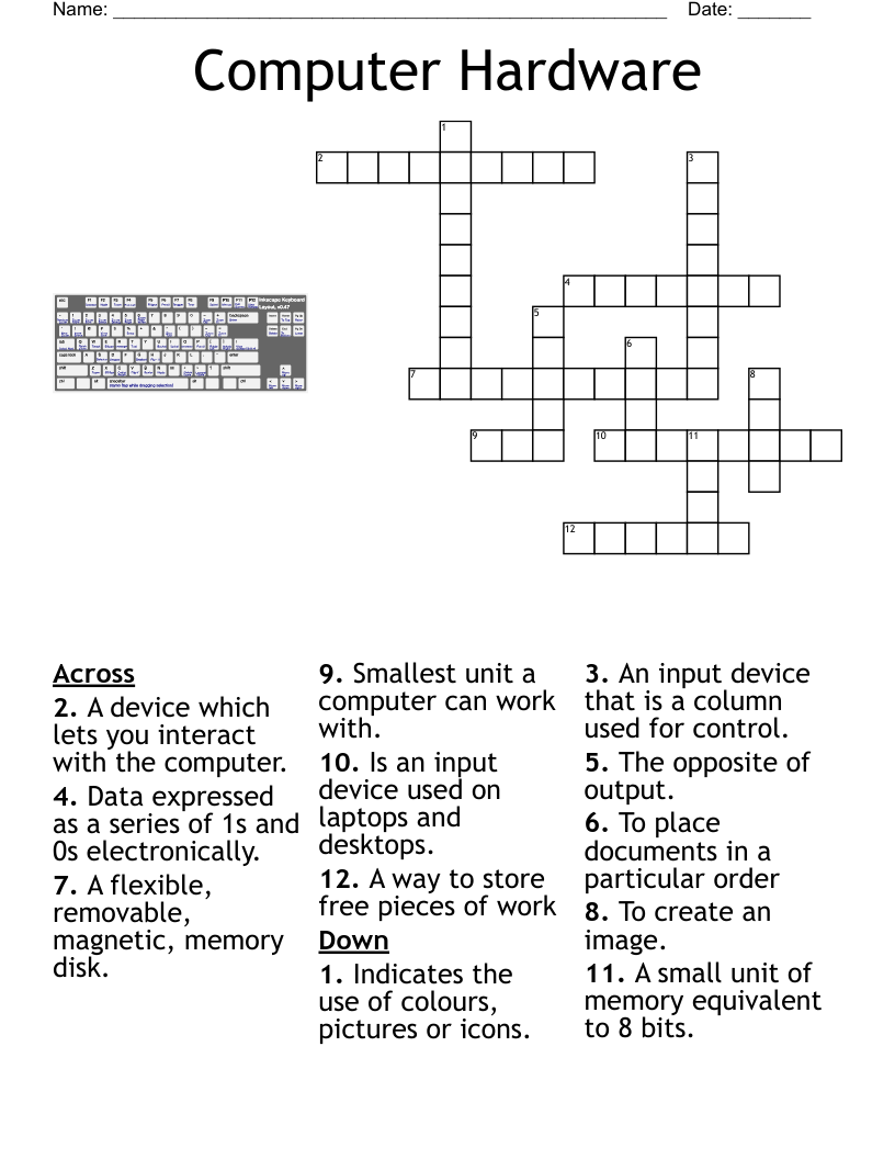 Computer Hardware Crossword WordMint Computer Hardware Crossword WordMint