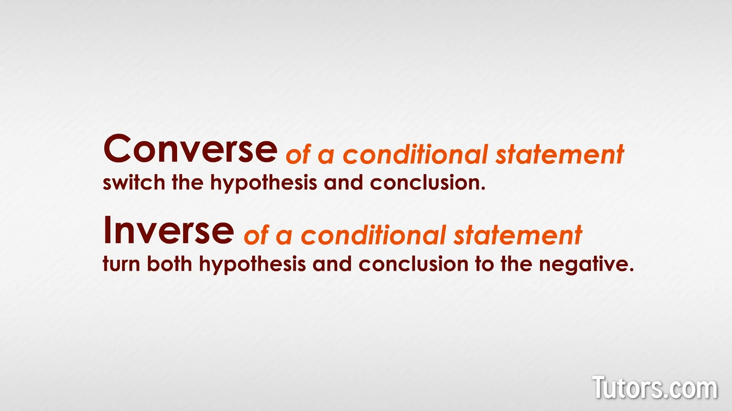 Conditional Statements And Their Converse Examples Video 