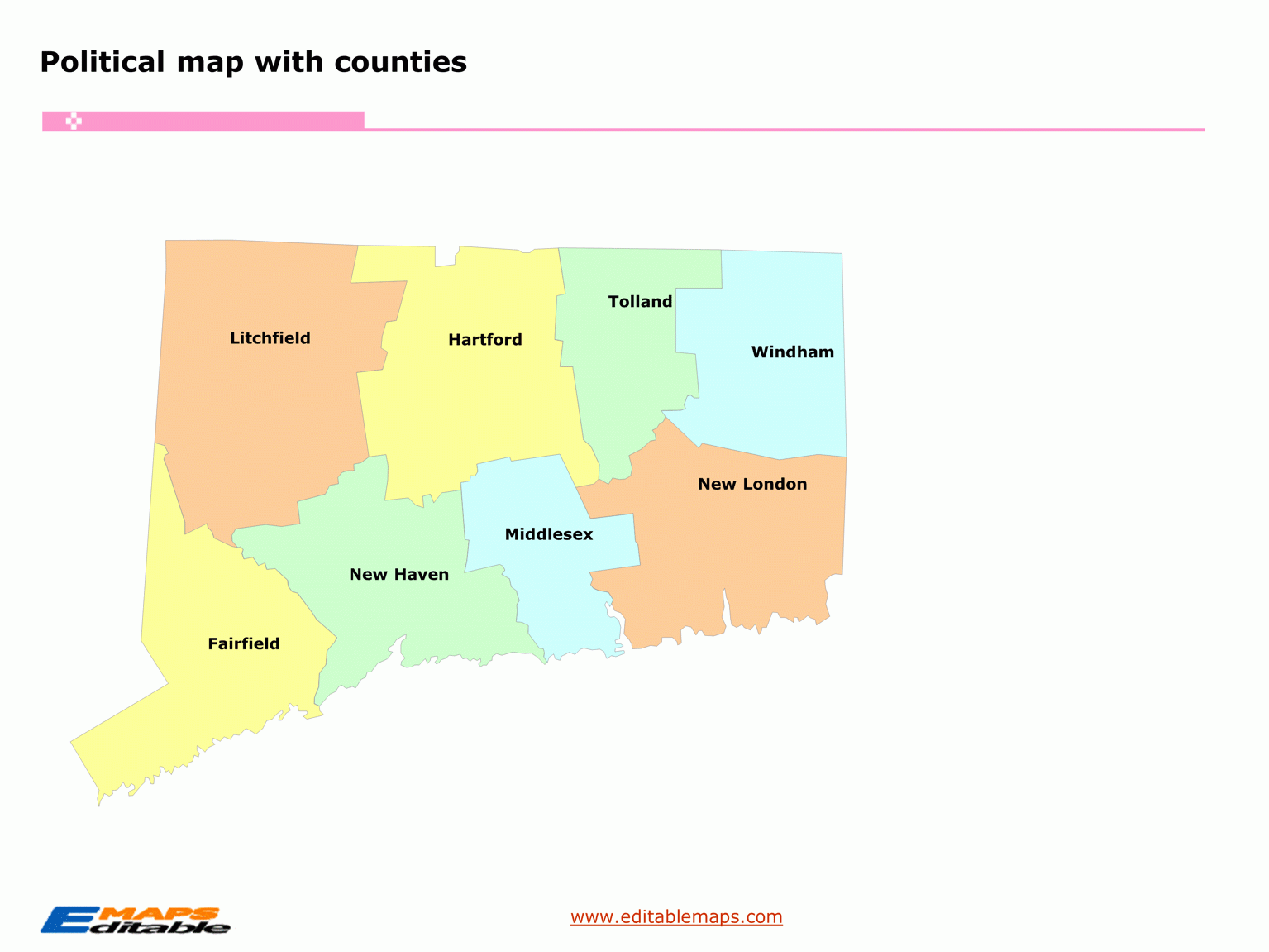 map of connecticut counties