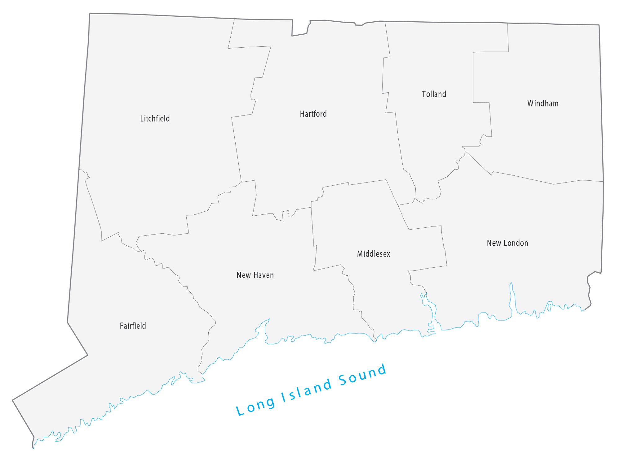 Connecticut County Map GIS Geography Connecticut County Map GIS Geography