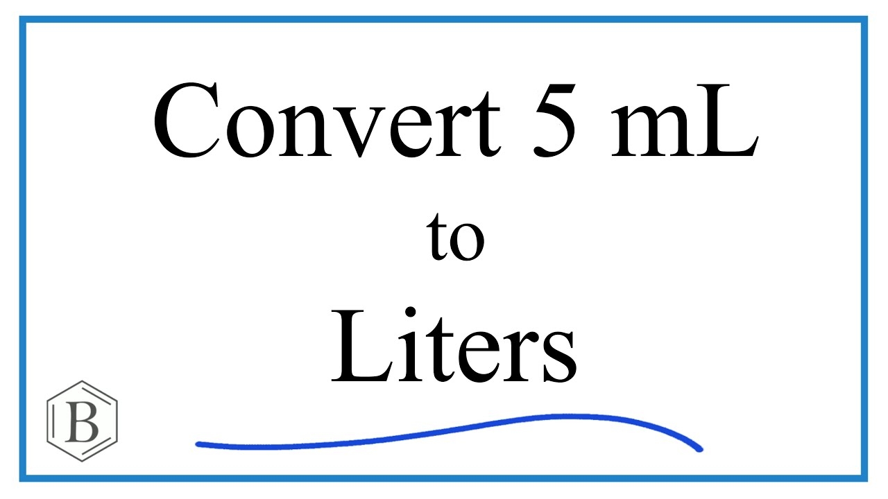Convert 5mL To L 5 Milliliters To Liters YouTube Convert 5mL To L 5 Milliliters To Liters YouTube