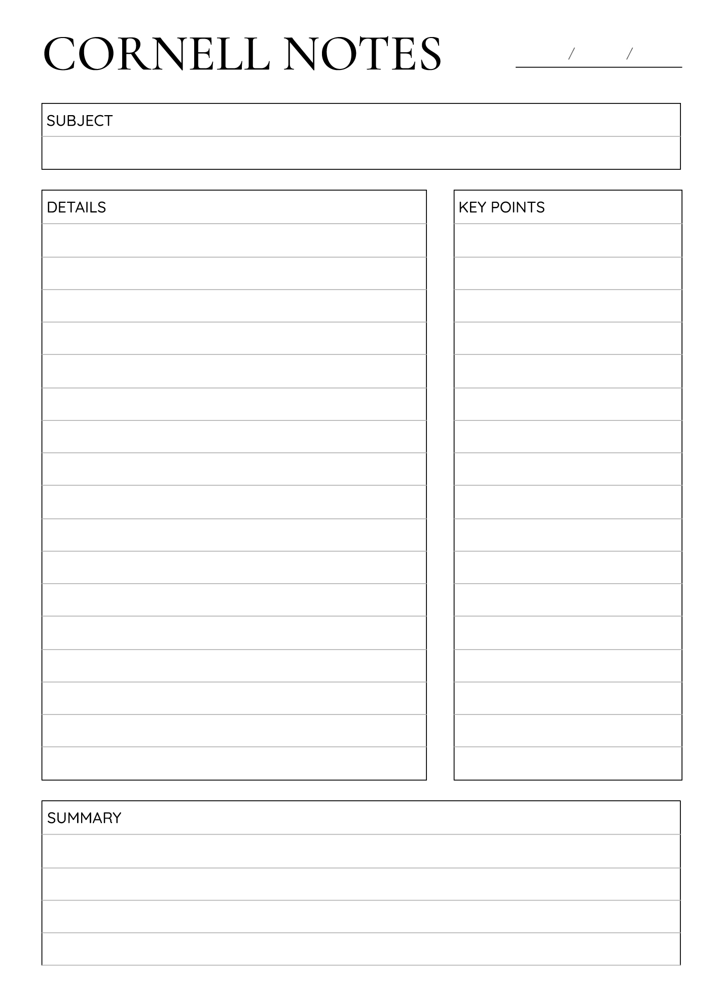 Cornell Notes Paper Free Google Docs Template Gdoc io Cornell Notes Paper Free Google Docs Template Gdoc io