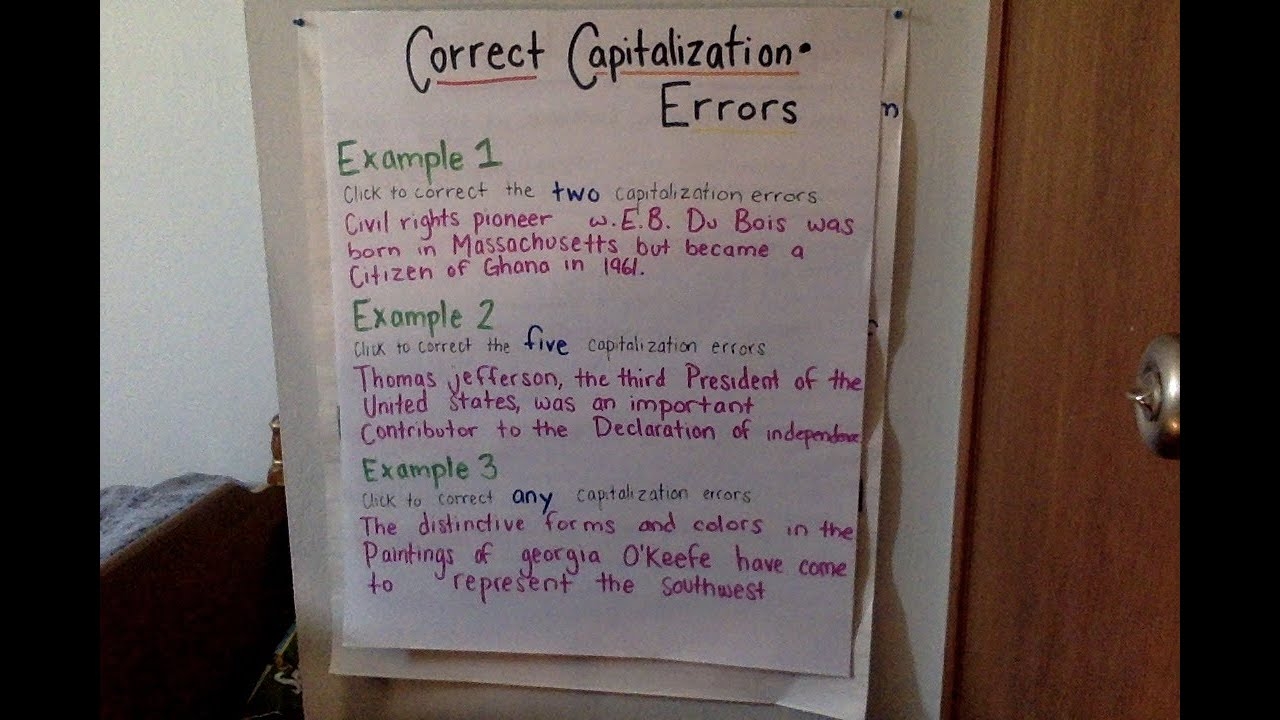 correct the capitalization errors