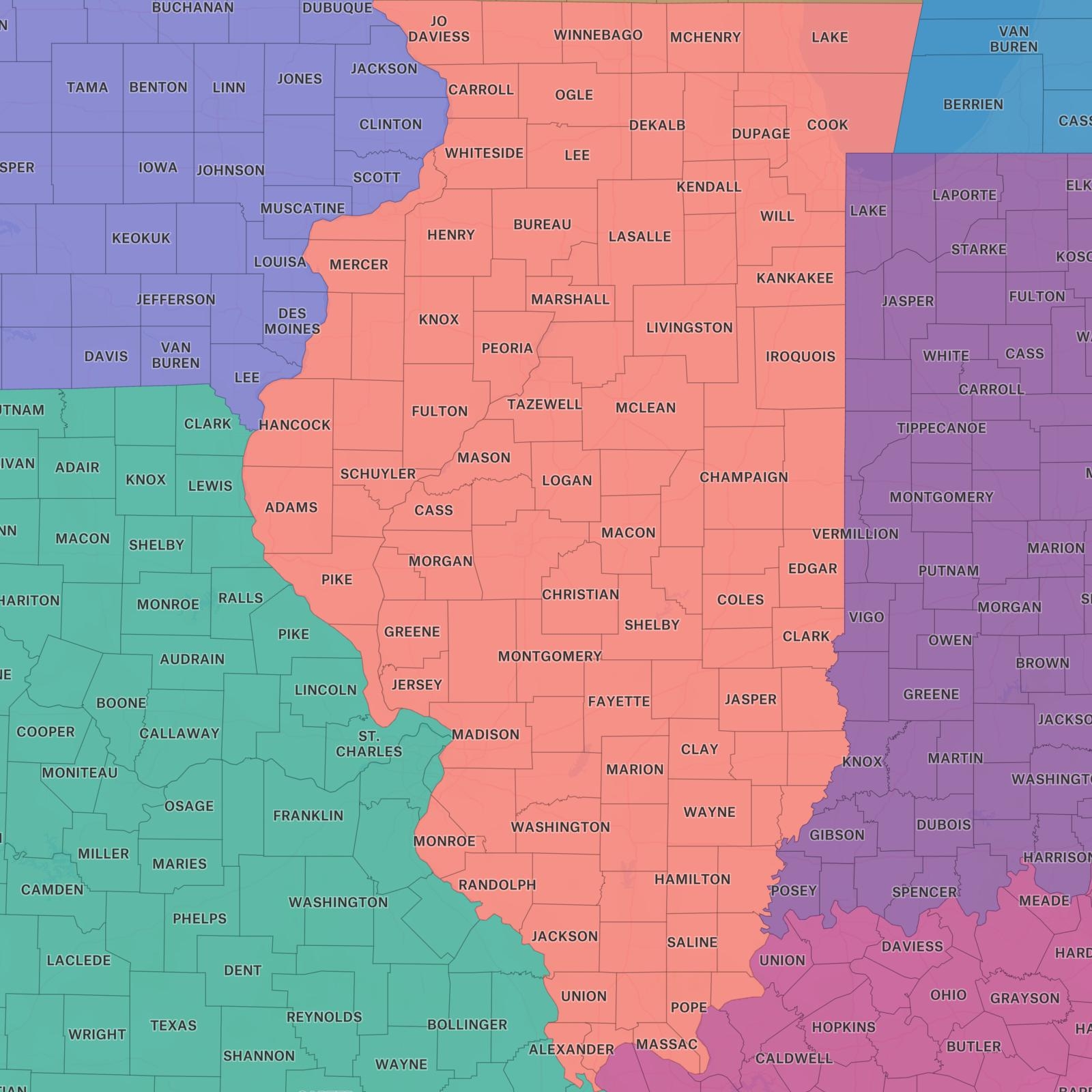 illinois map with counties illinois map with counties