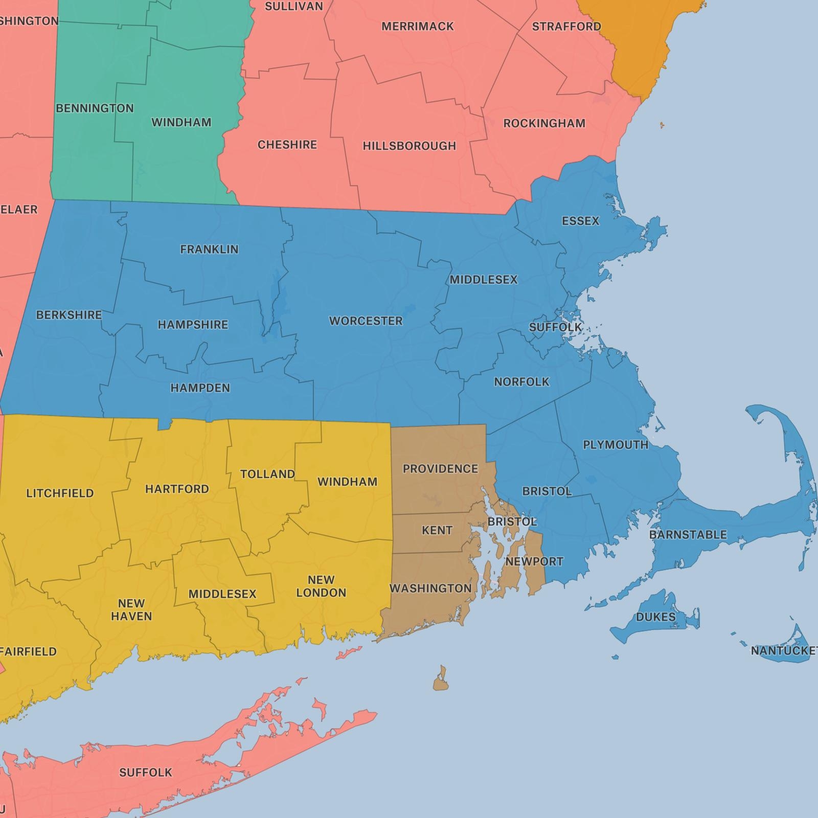 Counties In Massachusetts