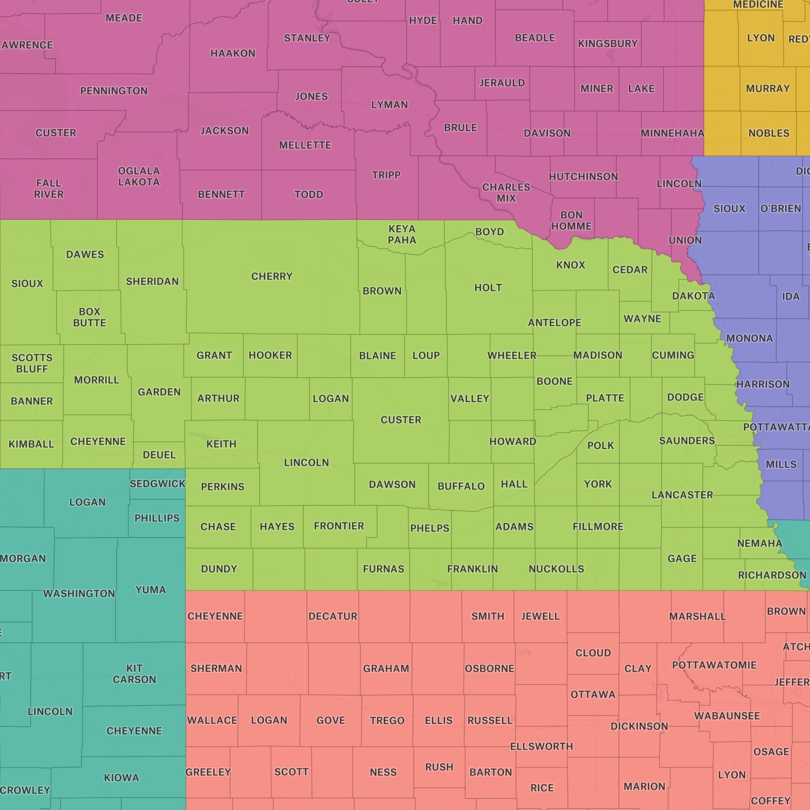 ne map of counties ne map of counties