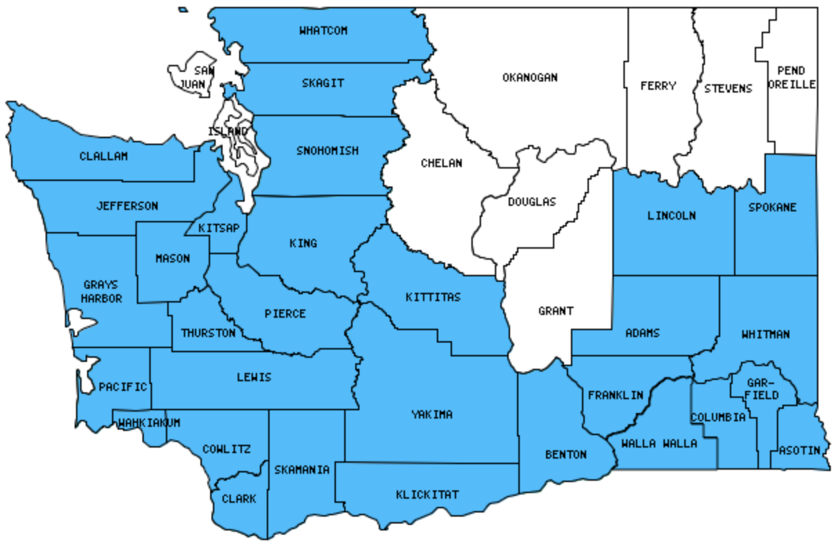 map of washington state counties map of washington state counties